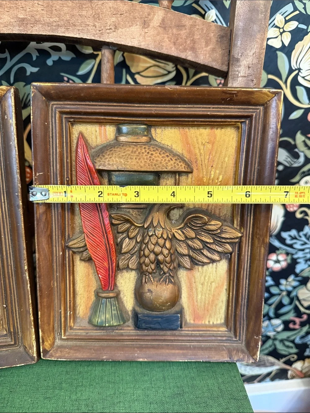 💕Vintage Syroco/Dart Industries Americana 3D Wall Plaques (Model E4052) Military